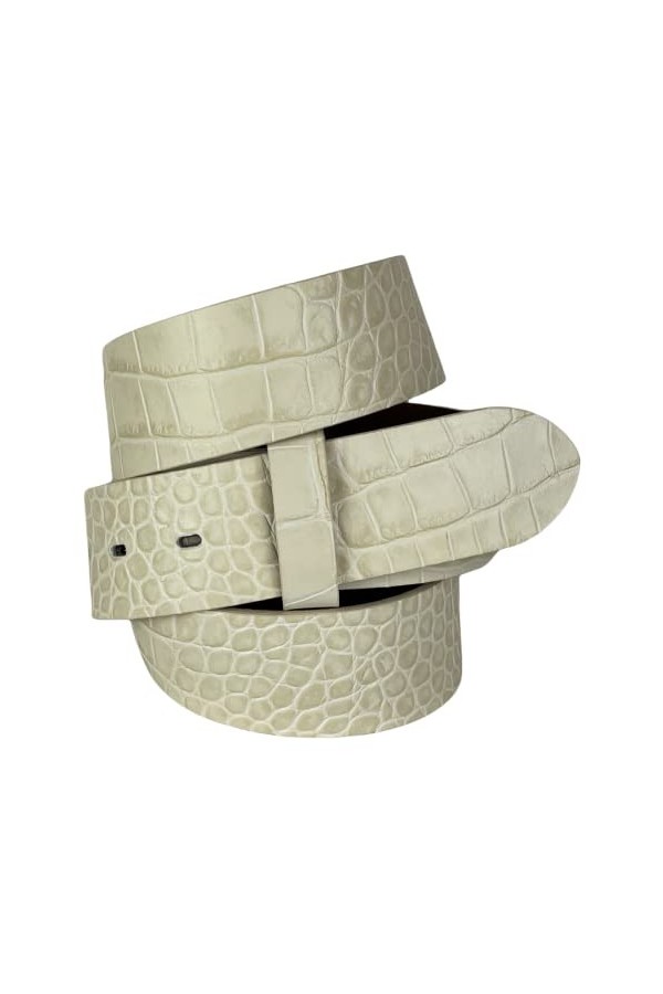 UmjuBELT Ceinture en cuir Colombo beige, beige, 95 cm