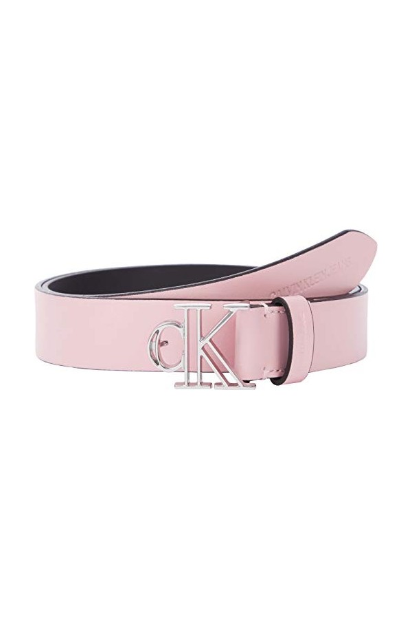 Calvin Klein Jeans Outline Mono Plaque Belt 30MM Ceinture, Soft Berry, 85 cm Femme
