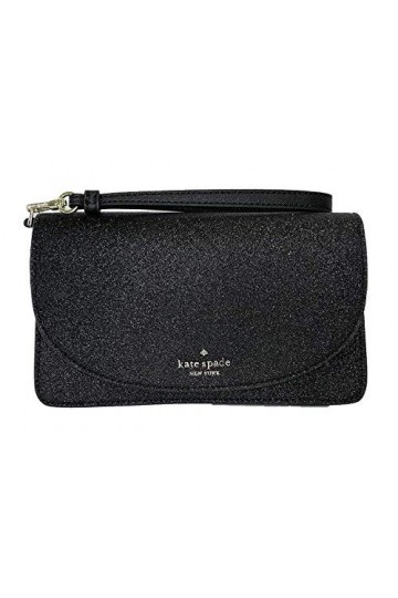 Kate Spade New York Joeley Boxed Multifunctional Wallet Wristlet Clutch WLRU5841 Black Glitter 
