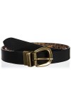 Levis Womens Reversible Belt with Print Femme, Noir/Imprimé leopard 59 , Taille: 80