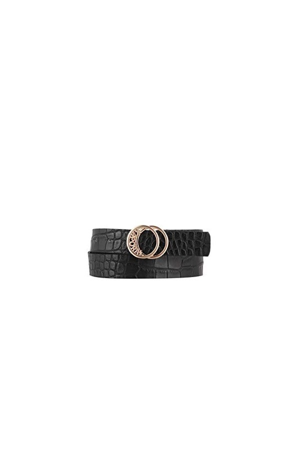 Kaporal - Ceinture femme en cuir effet croco - Heva - Femme - 85 - Noir