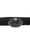 BBM-STYLE Ceinture tête de mort avec fermoir en cuir massif Fabrication sur mesure.