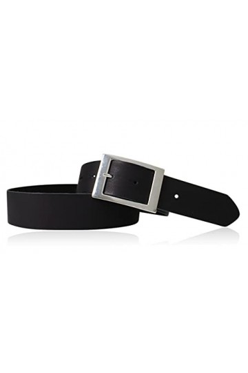 Fronhofer Ceinture en cuir véritable 4 cm 1.5 in Boucle argentée pour hommes, femmes 17575, Taille:Taille 100 cm, Couleur:C