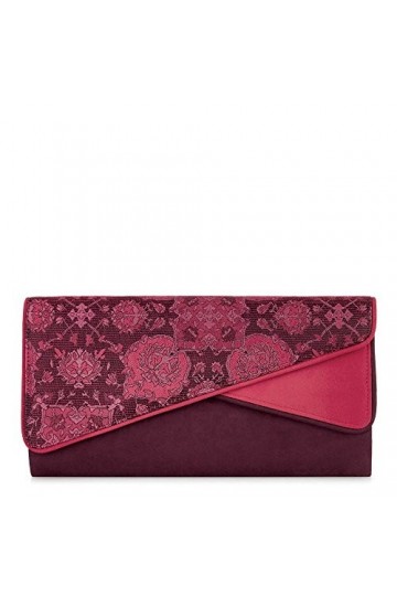 LADIES RUBY SHOO SYDNEY WINE HANDBAG CLUTCH OR SHOULDER BAG FOR NICOLA BOOT