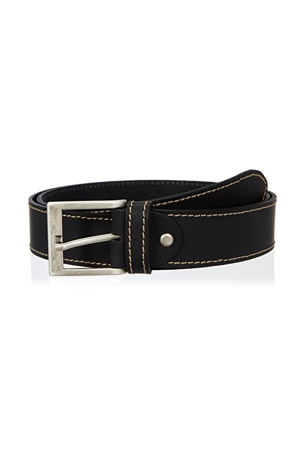 JP 1880 Ceinture avec Couture, Noir, 120 cm Ouest