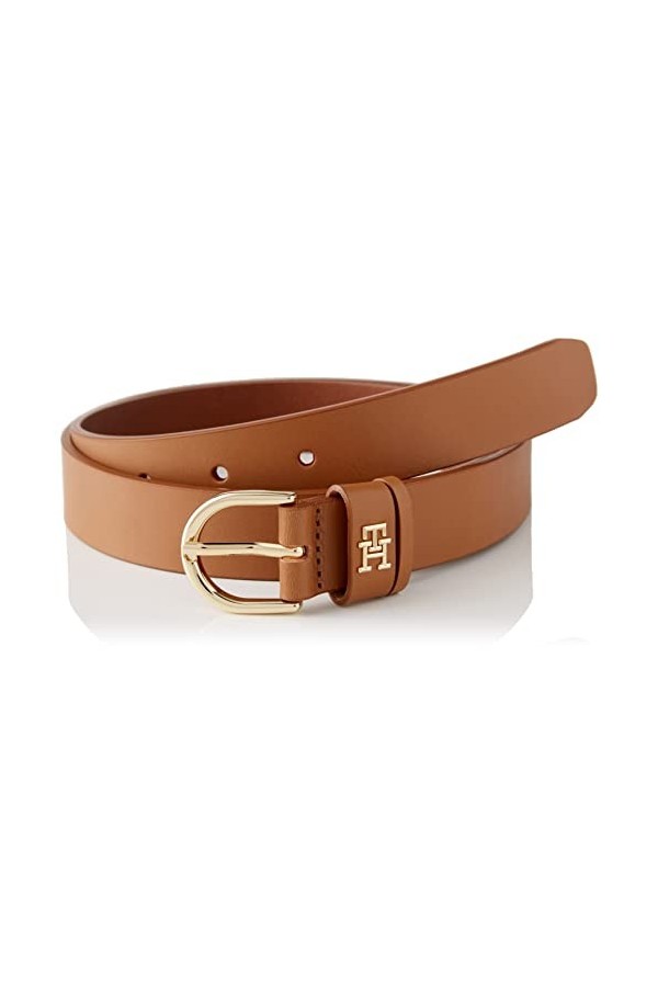 Tommy Hilfiger Ceinture Femme TH Timeless 2.5 Ceinture Cuir, Marron Cognac , 135
