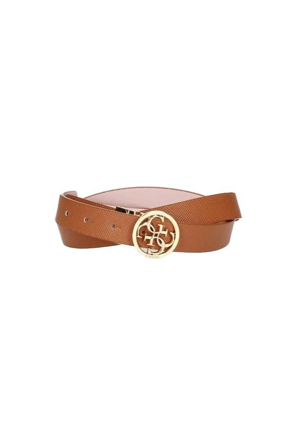 GUESS Ceinture Noelle BELT BW7774VIN25 Beige Light Cognac/Light Rose Hauteur 2,5 cm 95-110, Beige Light Cognac/Light Rose - H