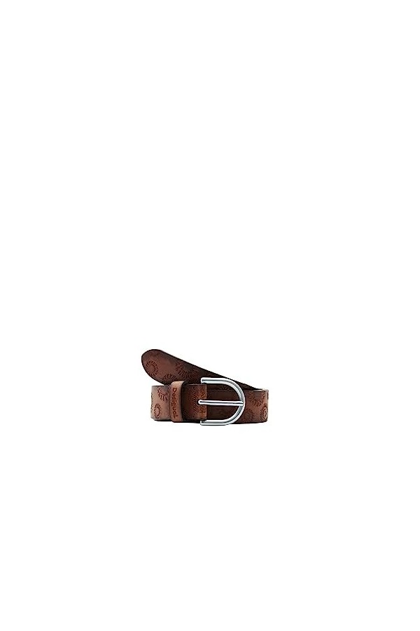 Desigual Belt_Embossed Ceinture, Brown, 90 aux Femmes