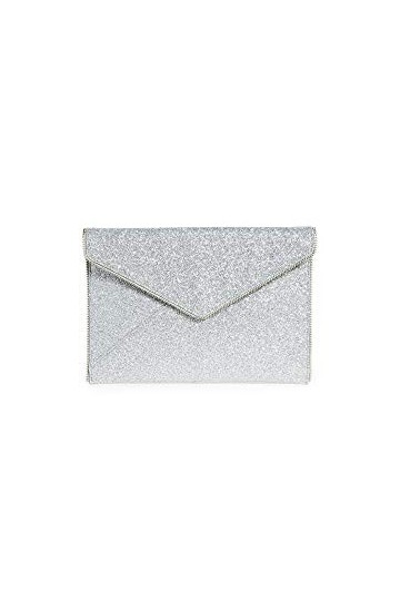 Rebecca Minkoff Womens Glitter Leo Clutch