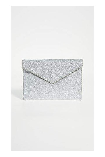 Rebecca Minkoff Womens Glitter Leo Clutch