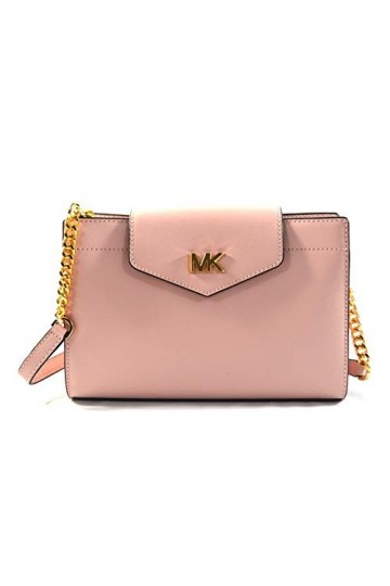 Michael Kors Womens Mott Leather Large Clutch Crossbody Bag Purse Handbag Blossom 