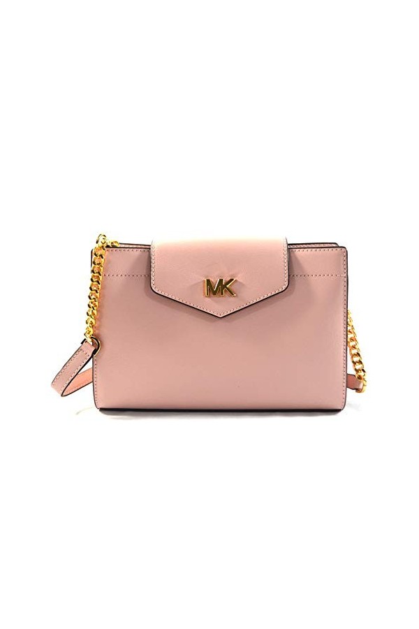 Michael Kors Womens Mott Leather Large Clutch Crossbody Bag Purse Handbag Blossom 