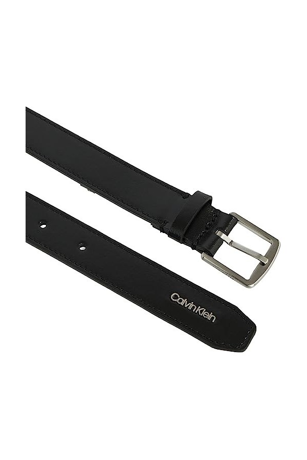 Calvin Klein Must SQR Letter Tip 25MM Belt Ceintures, CK Black, 85 Femme