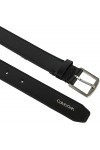 Calvin Klein Must SQR Letter Tip 25MM Belt Ceintures, CK Black, 85 Femme