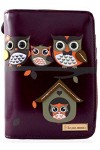KukuBird 33D Owl Family Tree House Pattern Medium Ladies Purse Clutch Wallet, 33 BLUE, LARGE