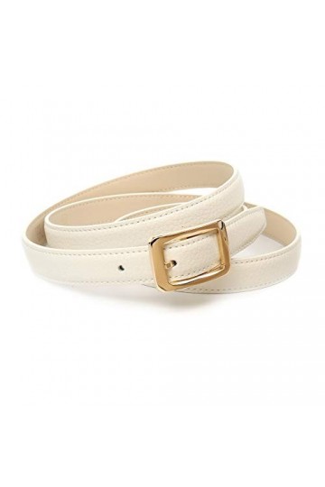 Anthoni Crown Ledergürtel Ceinture, Weiß, 75 Femme