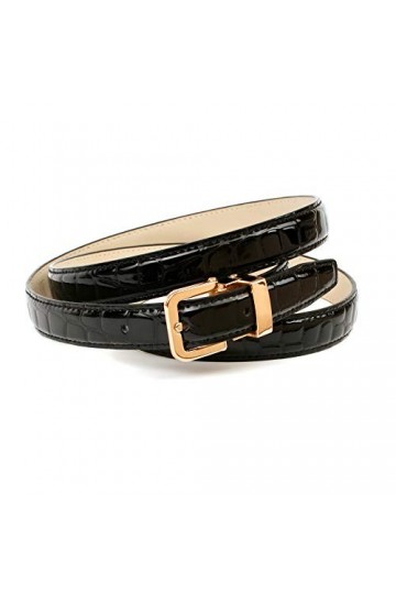 Anthoni Crown Ledergürtel Ceinture, Noir, 55 Femme