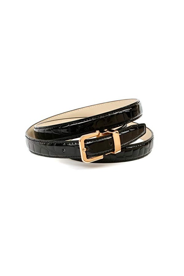 Anthoni Crown Ledergürtel Ceinture, Noir, 55 Femme