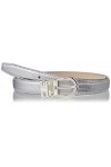 Anthoni Crown Ledergürtel Ceinture, Argent, 110 cm Femme