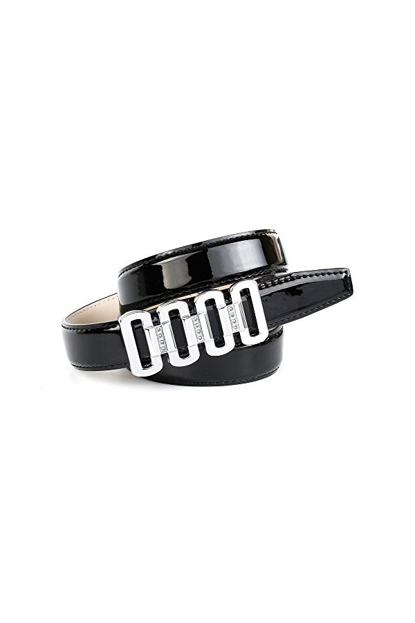 Anthoni Crown А1e00l Ceinture, Noir 010 , Taille du Fabricant:90 Femme