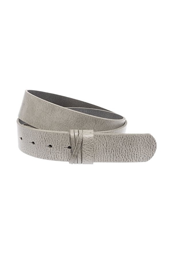 Luca Kayz Ceinture de rechange en cuir pour femme sans boucle interchangeable GUMP 4 cm Gris - Gris - X-Large
