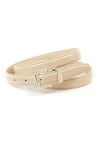 Anthoni Crown Ledergürtel Ceinture, Beige, 85 cm Femme