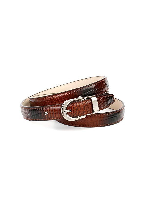 Anthoni Crown Ledergürtel Ceinture, Braun, 90 Femme