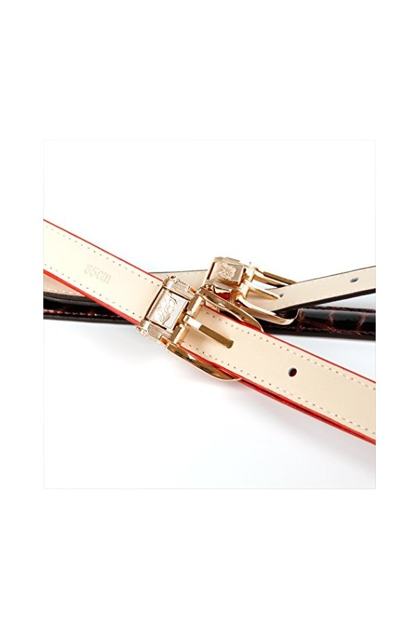 Anthoni Crown Ledergürtel Ceinture, Braun, 90 Femme
