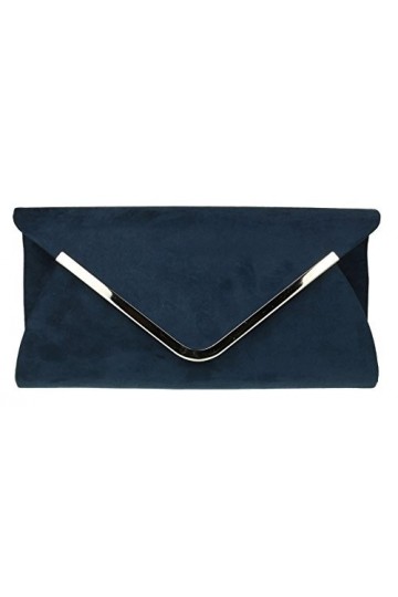 Girly Handbags Femmes Enveloppe Clutch-Bag, bleu roi, W 29, H 14, D 5 cm W 11, H 6, D 2 inches 