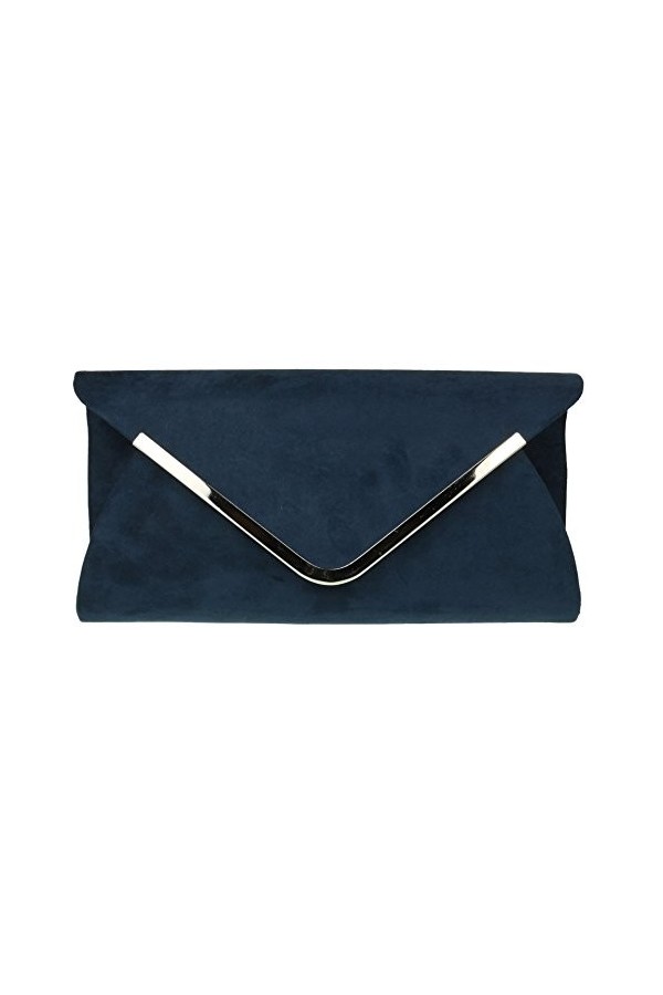 Girly Handbags Femmes Enveloppe Clutch-Bag, bleu roi, W 29, H 14, D 5 cm W 11, H 6, D 2 inches 