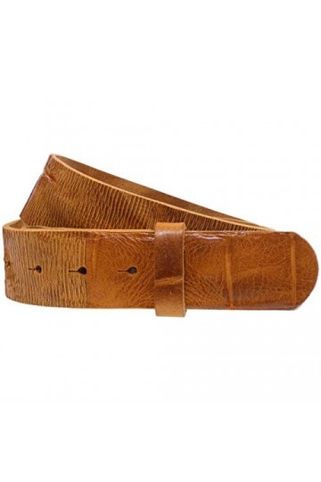 Luca Kayz COCCO BLADE Ceinture en cuir pour femme sans boucle interchangeable Marron 4 cm - Marron - X-Large