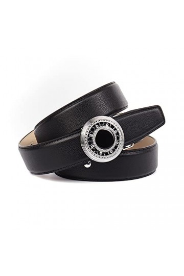 Anthoni Crown Ledergürtel Ceinture, Schwarz, 105 Femme