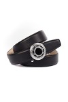 Anthoni Crown Ledergürtel Ceinture, Schwarz, 105 Femme