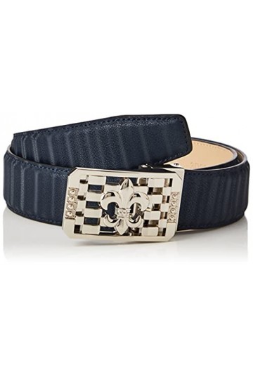 Anthoni Crown Ledergürtel Ceinture, Dunkelblau, 105 Femme