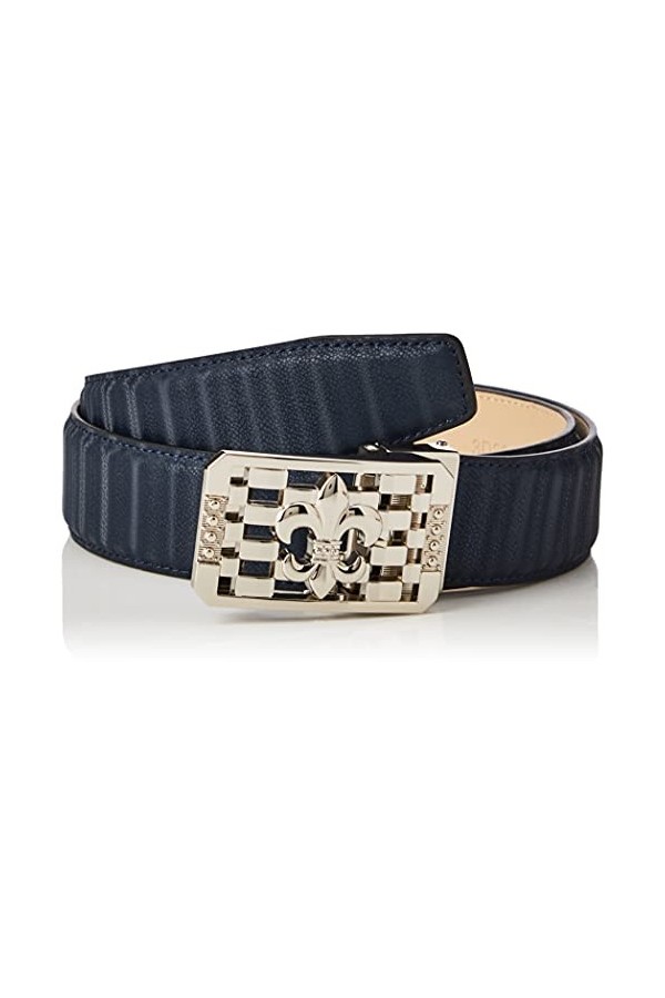 Anthoni Crown Ledergürtel Ceinture, Dunkelblau, 105 Femme