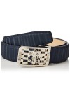 Anthoni Crown Ledergürtel Ceinture, Dunkelblau, 105 Femme