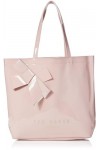 Ted Baker Nicon, Cabas en Vinyle avec nœud Femme, Noir, Taille Unique