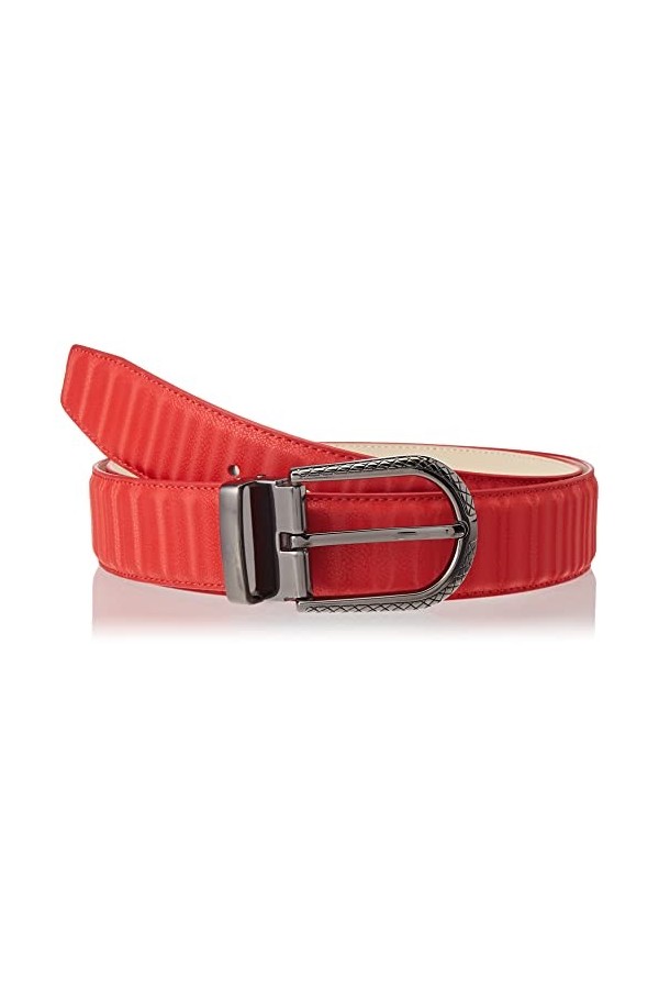 Anthoni Crown Ledergürtel Ceinture, Rot, 105 Femme