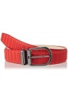 Anthoni Crown Ledergürtel Ceinture, Rot, 105 Femme