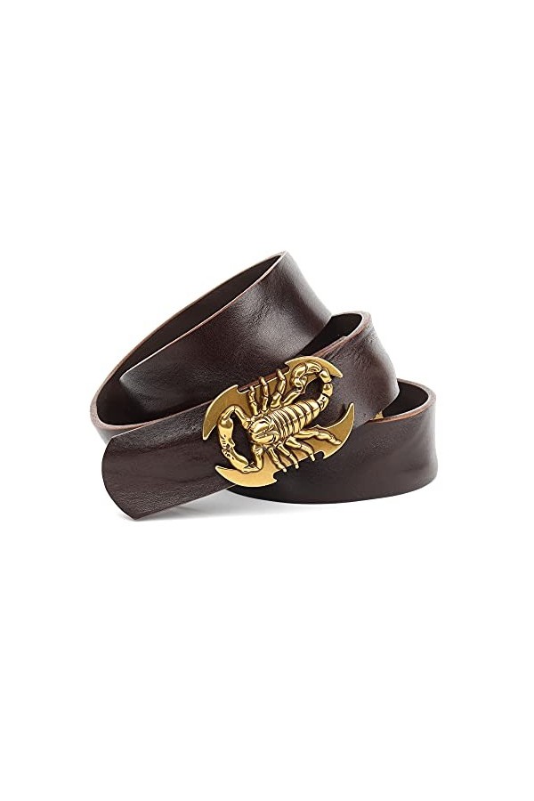 Anthoni Crown 4SKP340-110 Ceinture, Marron foncé, 110 cm Mixte