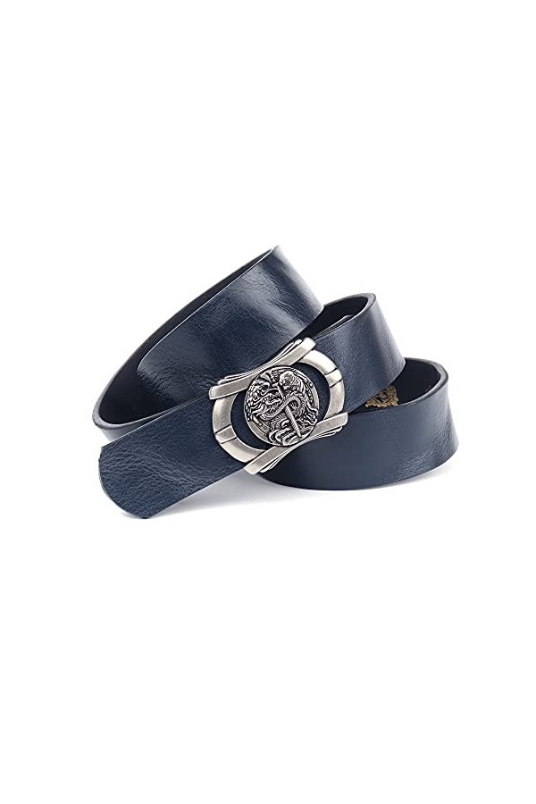 Anthoni Crown 1tom380-80 Ceinture, Bleu foncé, 80 cm Mixte