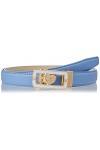 Anthoni Crown Ledergürtel Ceinture, Bleu Ciel, 85 cm Femme