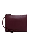 Soft Genuine Lambskin Leather Wristlet Clutch for Women Designer Large Wallets with Strap Brown 