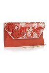 Ruby Shoo Deia Coral Matching Clutch Bag For Viola