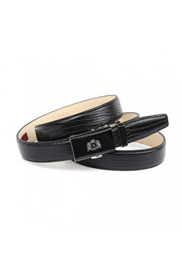 Anthoni Crown Ledergürtel Ceinture, Schwarz, 90 Femme