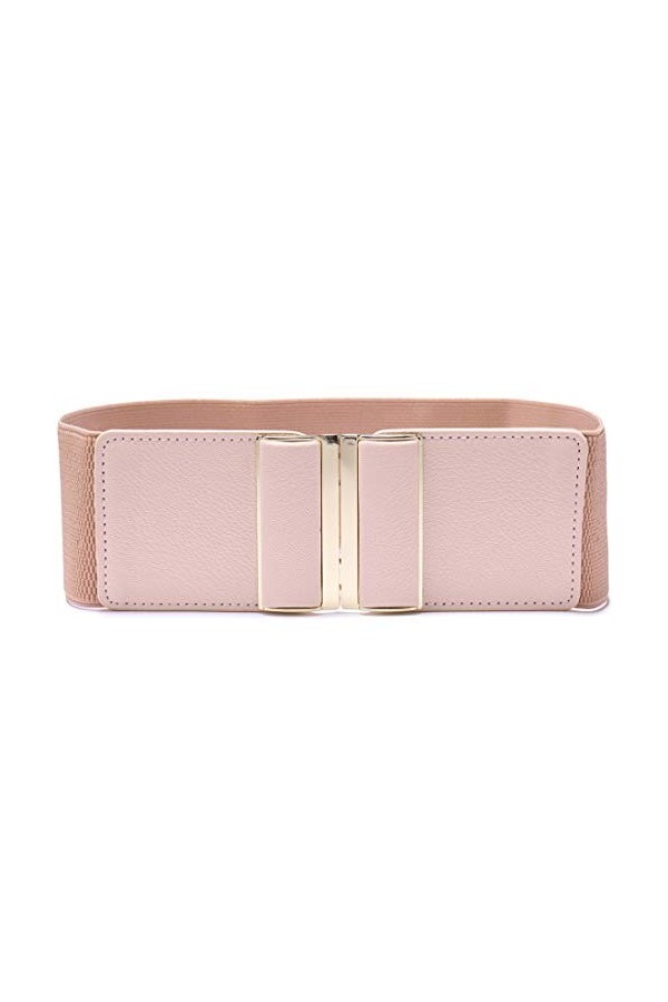 Beltox Ceinture élastique élastique pour femme 7,6 cm de large - Rose - 117/147 cm