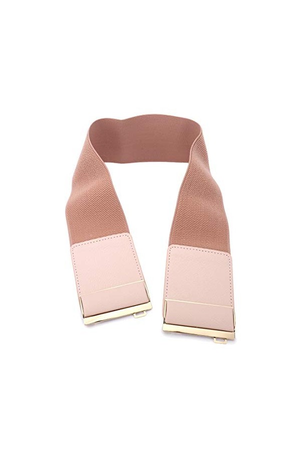 Beltox Ceinture élastique élastique pour femme 7,6 cm de large - Rose - 117/147 cm