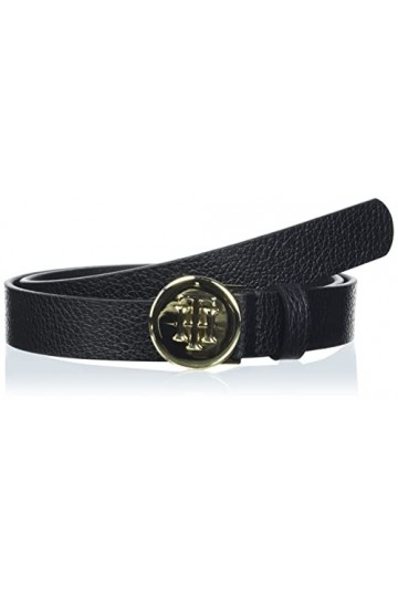 Hilfiger Flag TH New Round 2.5 Ceinture, Black, 90 cm Femme
