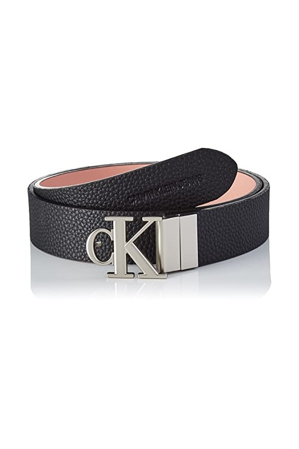 Calvin Klein REV Monogram Belt 30MM Ceinture, Black/Blossom, 80 cm Femme