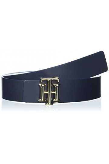 Hilfiger Flag TH Logo 3.0 REV Ceinture, Desert Sky/White, 90 cm Femme